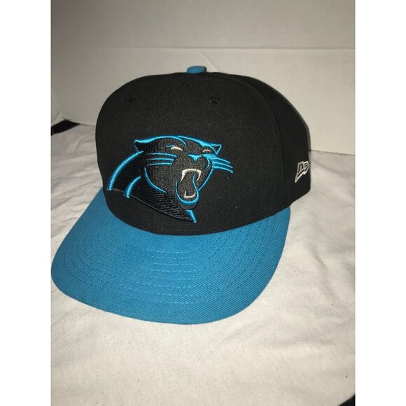 Carolina Panthers 59FIFTY Black & Blue Fitted Cap By New Era Size 7 3/8 - Picture 1 of 6